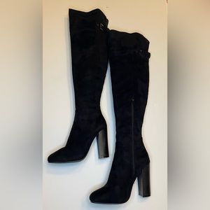 Forever 21 black knee high boots